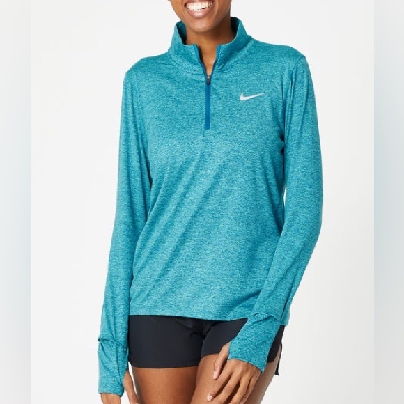 turquoise nike quarter zip